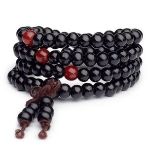 MALA BEADS BLACK SANDALWOOD FOR YOGA & MEDITATION
